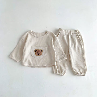 Bear Waffle Toddler Set - Little OneSie