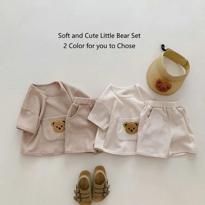 Bear Waffle Toddler Set - Little OneSie