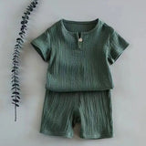 Linen Summer T-Shirt & Short Set for Baby & Kids