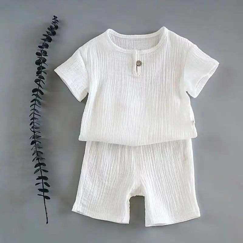 Linen Summer T-Shirt & Short Set for Baby & Kids