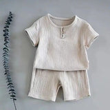 Linen Summer T-Shirt & Short Set for Baby & Kids