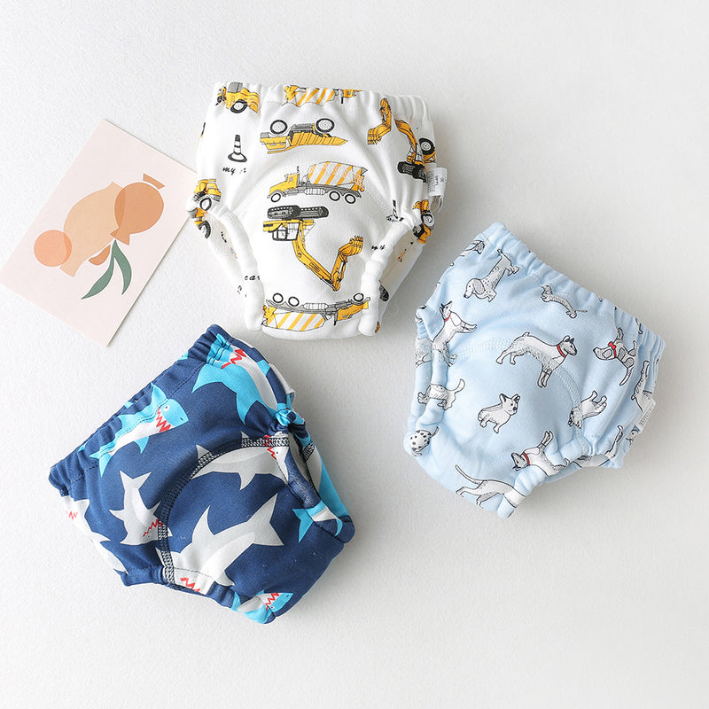 Cute Reusable Cotton waterproof Baby Diapers