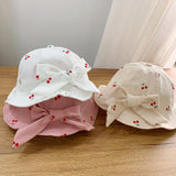 Girl's Cherry Bow Pot Hat