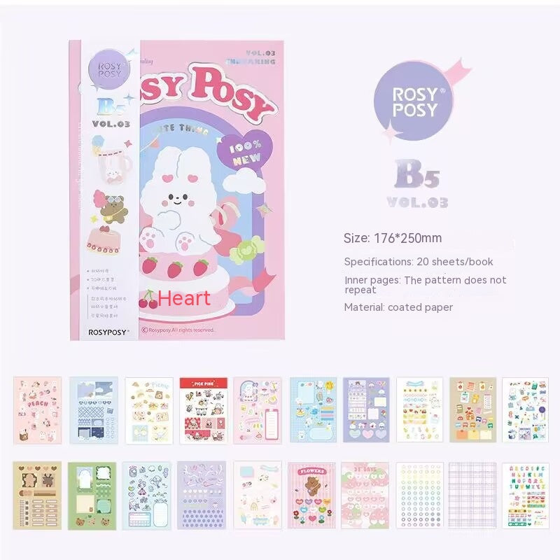 Magazine Style Material Sticker Book Cartoon Notebook Stickers - Little OneSie