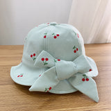 Girl's Cherry Bow Pot Hat