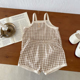 0-3 Years Girls Plaid Outfit