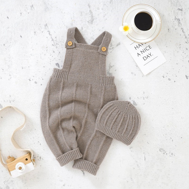 Sleeveless Knitted Newborn Jumpsuits