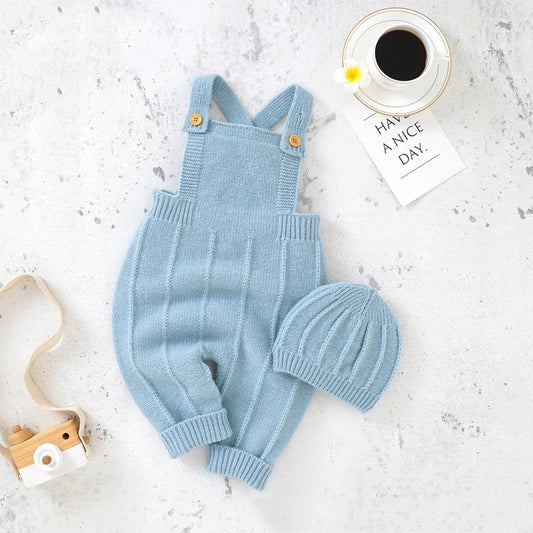 Sleeveless Knitted Newborn Jumpsuits