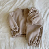 Little Onesie Korean Winter Fleece Clothing Set