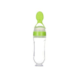 Baby Squeezing Feeding Bottle with Spoon - Little OneSie