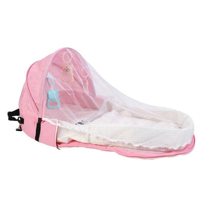 Multipurpose Foldable Baby Bed with Mosquito Net - Little OneSie