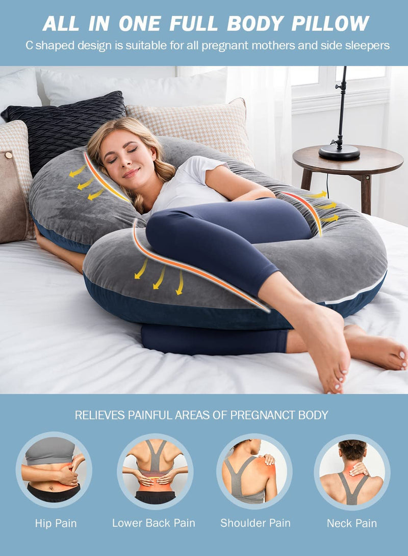 C-Shaped Body Pregnancy Pillow - Little OneSie