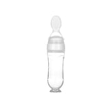 Baby Squeezing Feeding Bottle with Spoon - Little OneSie