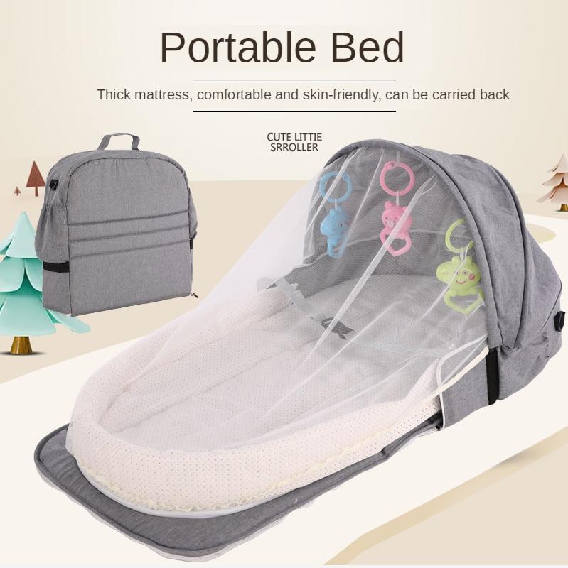 Multipurpose Foldable Baby Bed with Mosquito Net - Little OneSie